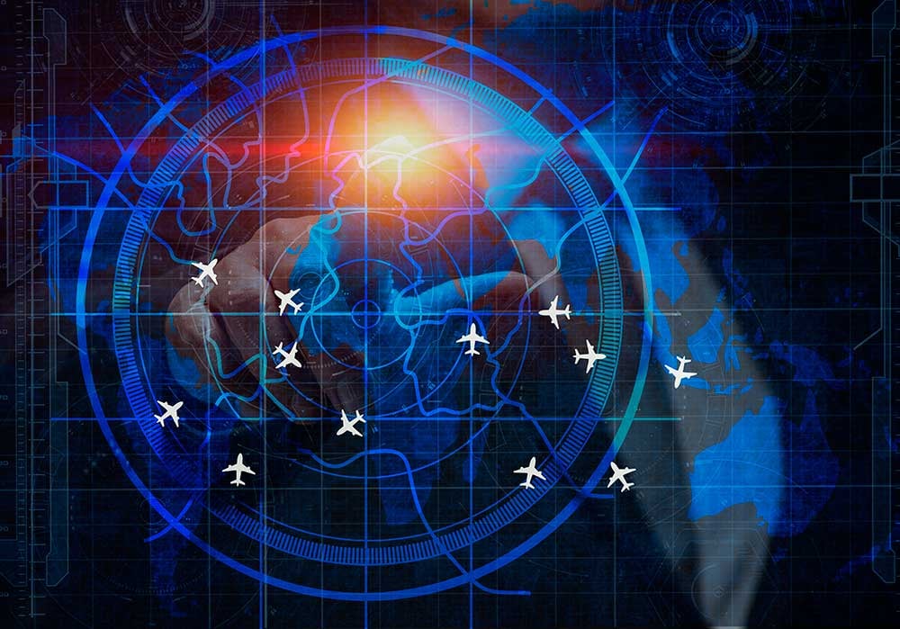 Una imagen muestra el uso de la inteligencia artificial en temas de aeronáutica como en sus radares.