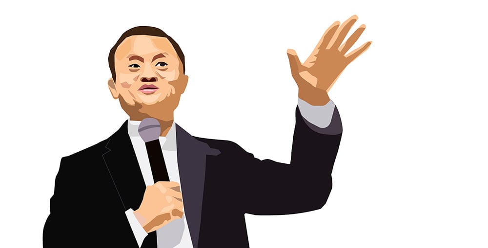 Dibujo del CEO de Alibaba Jack Ma