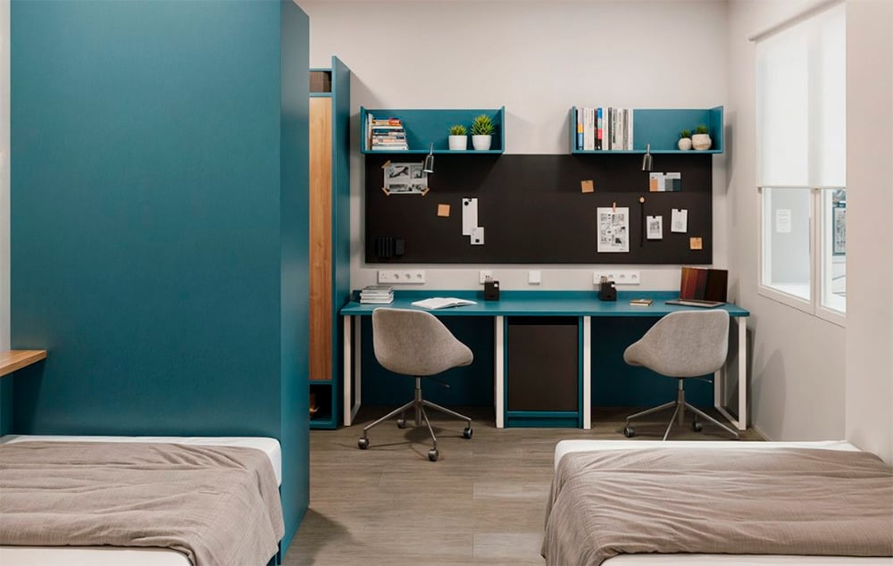 Habitación doble de la Residencia Resa Campo Grande