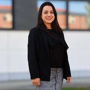 Marta Peña Ramos en el campus de la UEMC